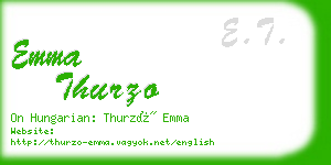 emma thurzo business card